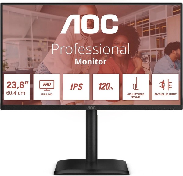 AOC 24E4U 23.8 Zoll Full HD IPS LED 16:9 120 Hz Office Monitor-image