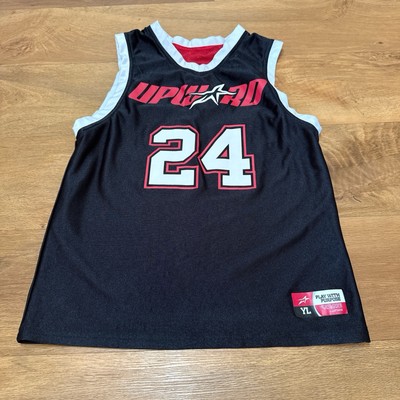 Youth Size Large Reversible Practice Basketball Jersey UPWARD Red Black #24 EUC