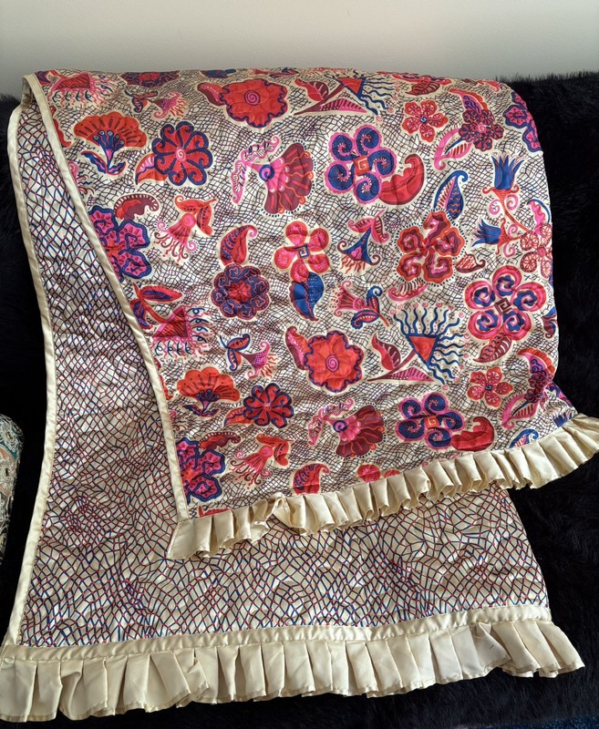 IKEA Zandra Rhodes Karismatisk Reversible Bed Throw Floral 150cm x 200cm