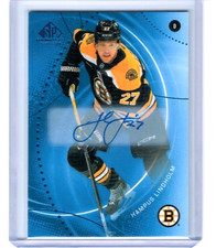 2025-26 Upper Deck SP Game Used Hampus Lindholm Base Blue Auto #156