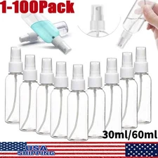 Portable Travel Spray Bottle Plastic Transparent Perfume Empty Atomizer-30/60ML