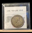 1931  Coin Mart Graded Canadian ¢50 Cent, **VG-8**