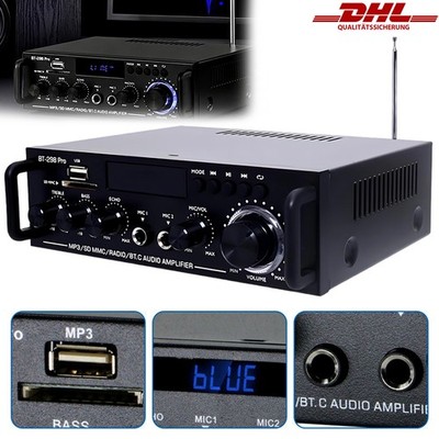 Stereo Amplifier 80W Verstärker HIFI Digital Bluetooth FM | USB Vollverstärker