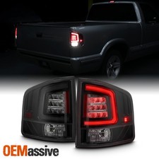 For 1994-2004 Chevy S10 Gmc Sonoma Led Tail Lights Rear Brake Lamp Black Smoke