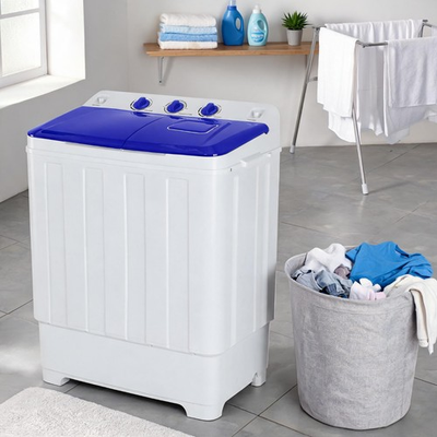 #ad #ad 2 In 1 30 lbs Capacity Semi Automatic Twin Tubs Washing Machine Laundry Washer $192.99