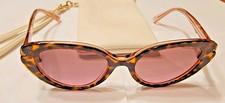 Tiffany  Co Sunglasses TF4163 8290/9T Clear Pink Brown Tortoise w Pink Lenses