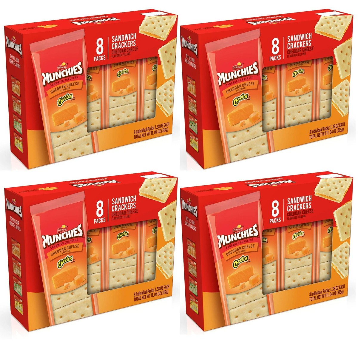 Munchies 8Pack Cheetos Cheddar Cheese Sandwich Crackers, 47 OFF