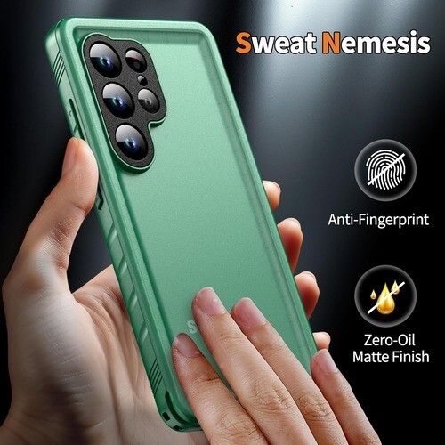 Custodia accogliente per Samsung Galaxy S23 ultra impermeabile verde - 360 (CONFEZIONE APERTA) - Foto 3 di 10
