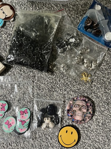 Goth Art Handwerk Nieten Schnalle Knöpfe Patches Abzeichen Sicherheitsnadel Schädel Punk Metal - Bild 6 von 10
