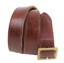 GAP BROWN GENUINE LEATHER 1 1/8"Wd DRESS CASUAL CLASSIC WOMEN'S BELT Sz 30 t77