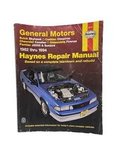 Haynes Skyhawk Cimarron Cavalier Firenza Sunbird 1982-1994 Repair Manual #38015