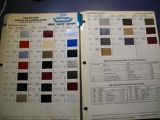 1988 Chrysler Plymouth Dodge car truck auto DuPont Paint Chips set -ext & int