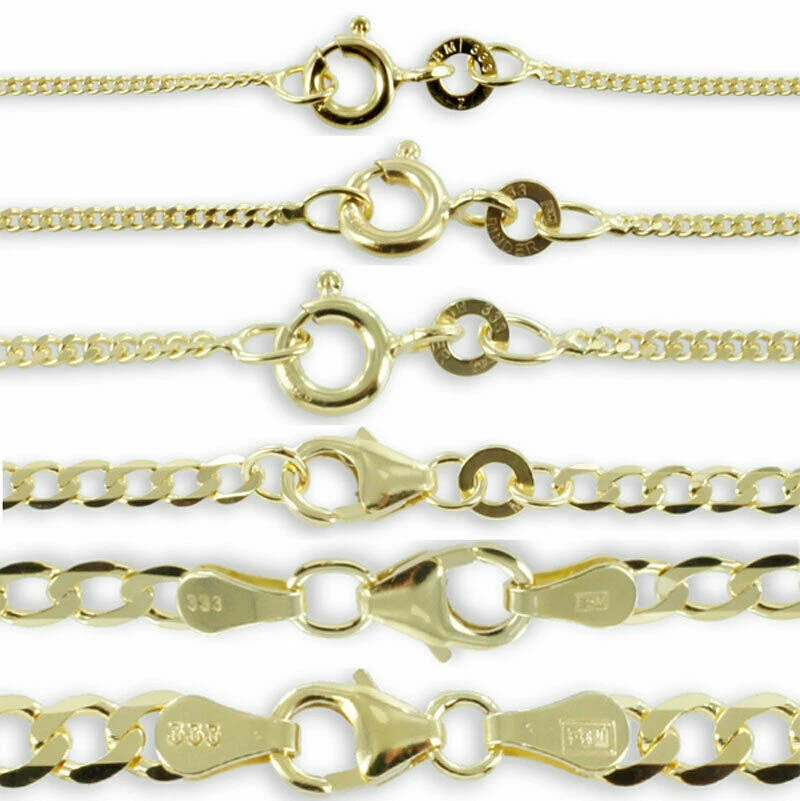 Echt Goldkette 333 Gold Halskette 36 38 40 42 45 50 55 60 Damen Herren Schmuck ✅ - Bild 3 von 4