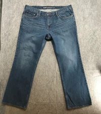 Old Navy Jeans Mens Size 40 x 32 Heavyweight Bootcut Blue Denim Casual Workwear