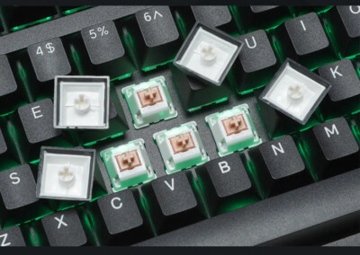 Drop Artifact Shield Series Keycap Set White On Black MDX-36353-1 - 107 Keys