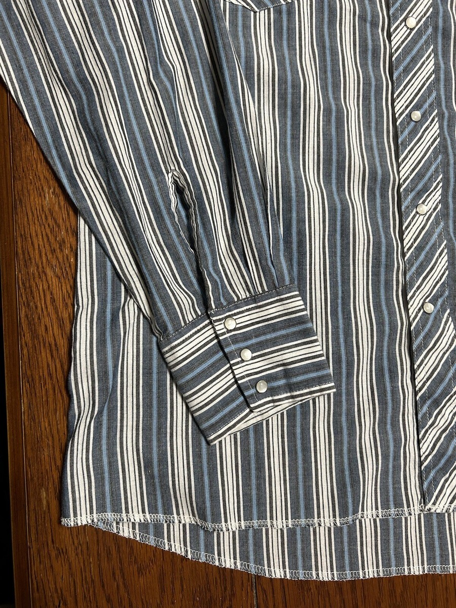 K*i様 RRL EMBROIDERY STRIPED WESTERN SNAP Boys Western Cowboy Embroidered Snap Shirt ~ RETRO STRIPE