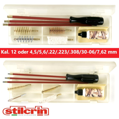 Waffenreinigungsset Kal. 12 oder 4,5/5,6/.22/.223/.308/30-06/7,62 mm; Stil Crin