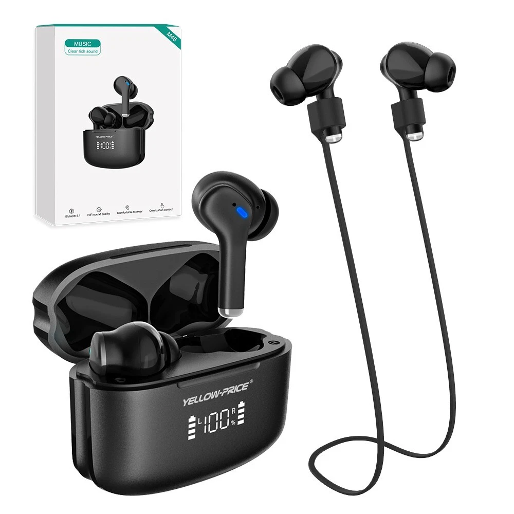 Bluetooth 5.1 Headphones True Wireless Ear Buds Noise Reduction w
