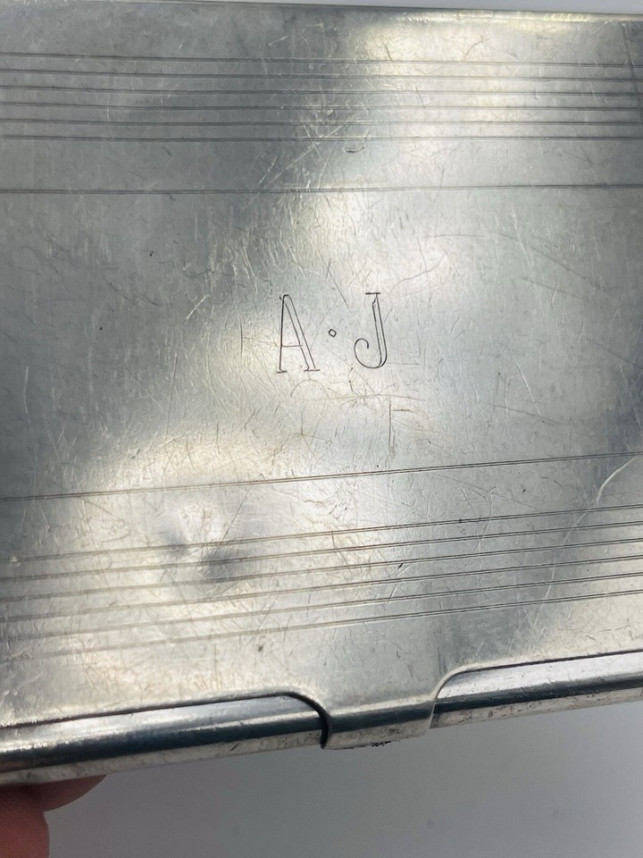 Tiffany & Co. Sterling Silver Engine Turned Pattern Business Card Case ...