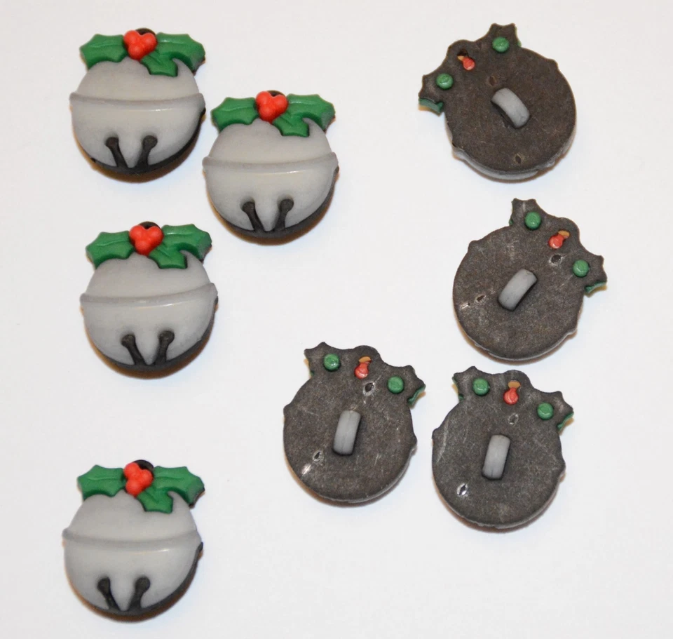 Jingle All the Way / Bell Shape Shank Back Buttons / Buttons Galore Holiday - Image 2 of 2