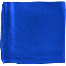 MANZO formal Men's Polyester Shiny Finish Pocket Square Hankie Only Royal Blue