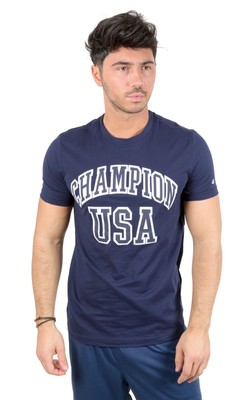Champion T-Shirt Tee USA Aufdruck Damen - BLU