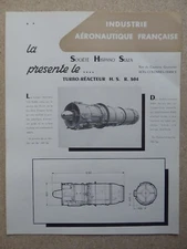 DOCUMENT HISPANO-SUIZA TURBOJET HS R-804 AIRCRAFT ENGINE JET ENGINE
