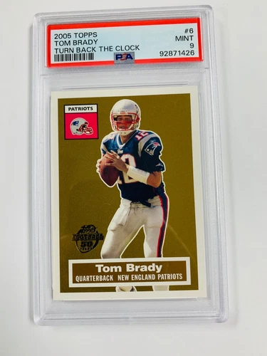 2005 TOPPS TURN BACK THE CLOCK TOM BRADY #6 PSA 9 MINT GRADED PATRIOTS