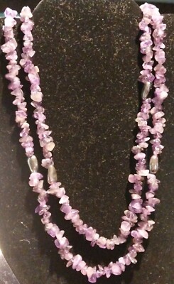 Cold Water Creek, Amethyst und Sterling Silber Halskette