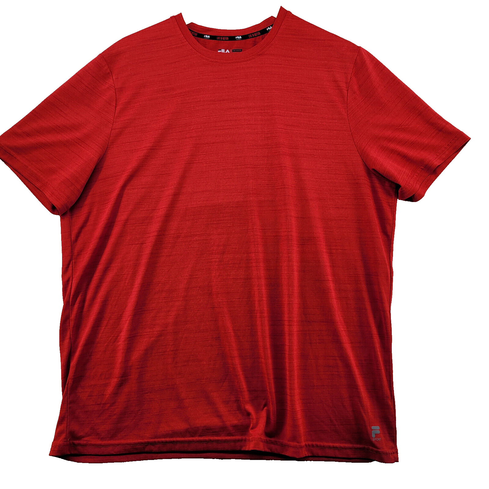 T shirt girocollo Fila Sport Live In Motion uomo taglia XL rosso tinta unita palestra corsa