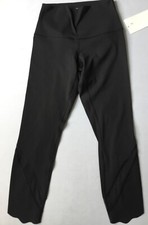 Lululemon Women Wunder Under Crop HR 23 Sclp Black LW6BANS Size 8