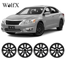 16" Black Lacquer Wheel Cover For 2013-2018 Nissan Altima 4 Pack Hubcaps Snap On