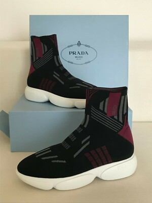 Orig. PRADA Cloudbust High-Top Sneakers Sock Boots Gr. 38  650 NEU m. Etikett