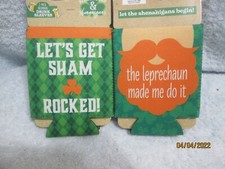 Irish Can Cooler Cozy Sleeves Let's Get Sham Rocked/The Leprechaun Made Me Do It
