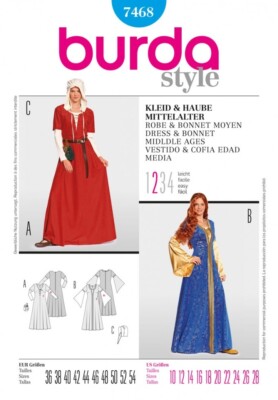 Burda Schnittmuster 7468 Damen Größen: 10-28