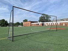 Vallerta 24x8 Ft. 1 NET Regulation Size Steel Soccer Goal Black
