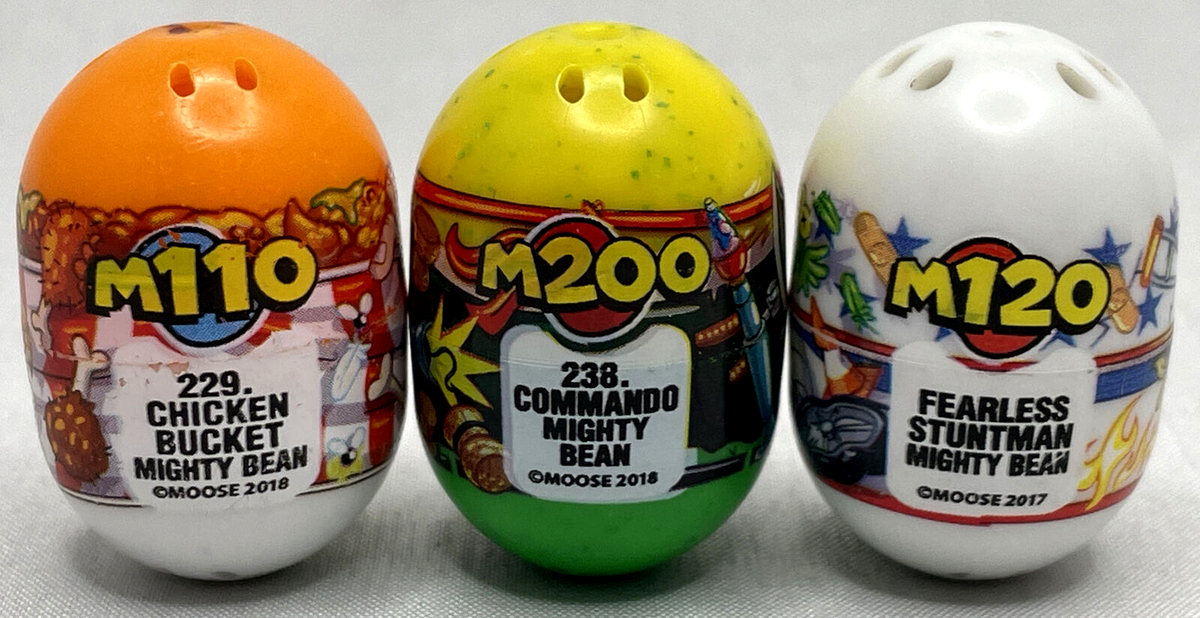 Birds&Beans様　Ｍ Mighty Beanz Lot Of 3 ~ Fearless Stuntman, Chicken Bucket