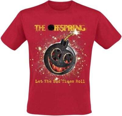 Offiziell lizenziertes The Offspring Hot Sauce Band Logo rotes Herren-T-Shirt Nachwuchs