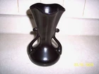 RED WING POTTERY BLACK GLAZE 2 HANDLES VASE # 505