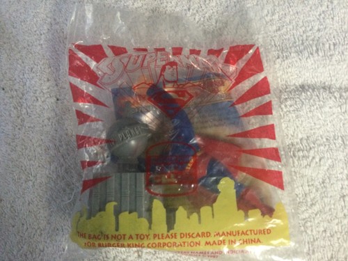 1997 Burger King Kids Club Meal DC Comics Superman w Dailey planet Figure Sealed
