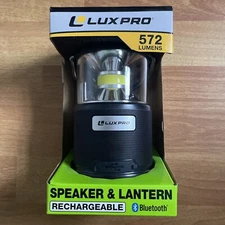 Lux Pro 572 Lumens Speaker & Lantern Rechargeable Bluetooth Power Bank Free Ship