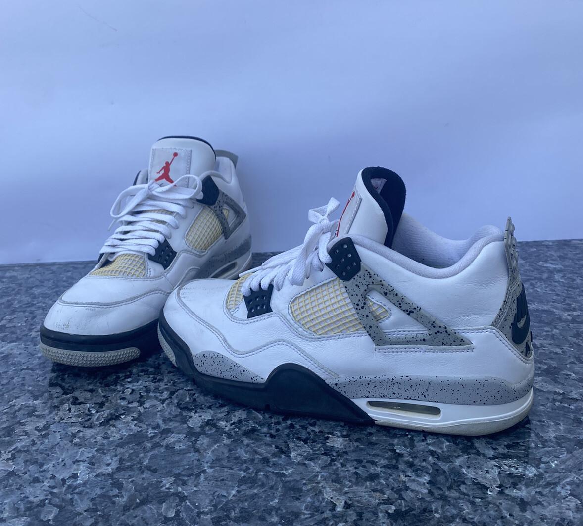 靴 Air Jordan 4 Retro Retro Cement Nike Air Jordan 4 Retro OG White Cement 840606-192 Men's Size 10.5