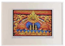 607030 Royal Palace Thailand A2 Picture Frame Watercolour print