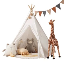 Besrey Kids Tents Indoor Play Tent Playhouse Teepee Tent with Lights