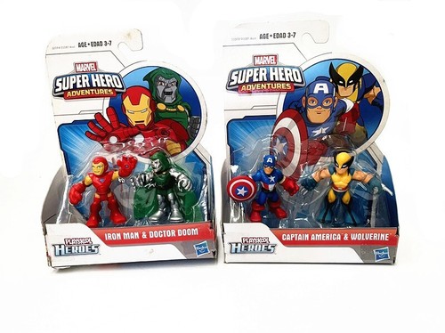 4pcs Playskool Marvel Super Hero Adventures 6cm Action Figures Kids Children Toy