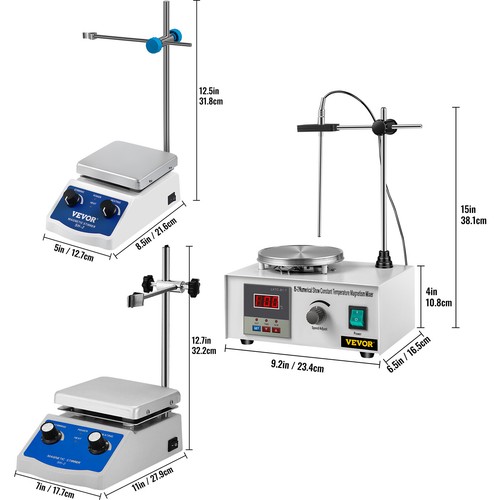 Magnetic Stirrer with Heating Plate Lab Efficient Mixer HIGH QUALITY WISE CHOICE - Picture 2 of 38