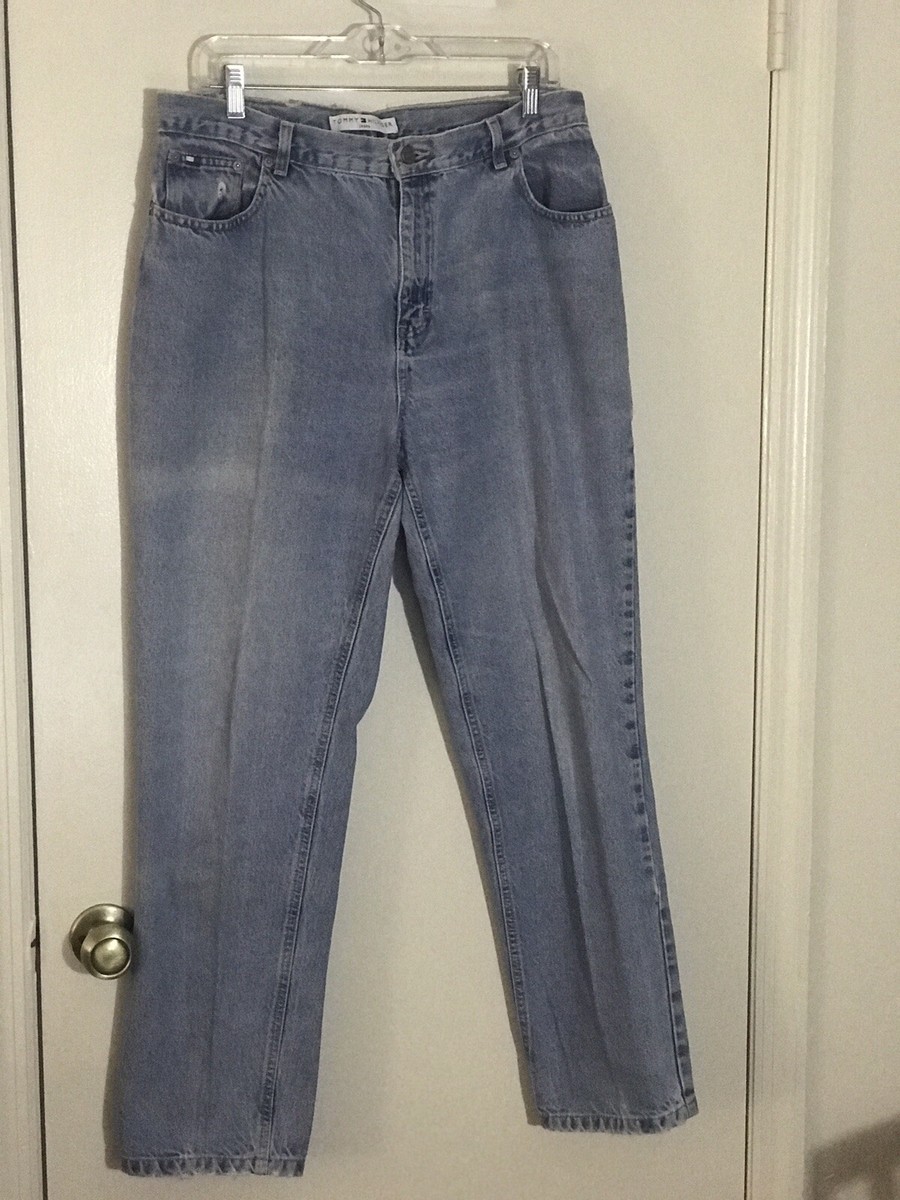 Ladies TOMMY HILFIGER Faded Blue Jeans Size 14 R31