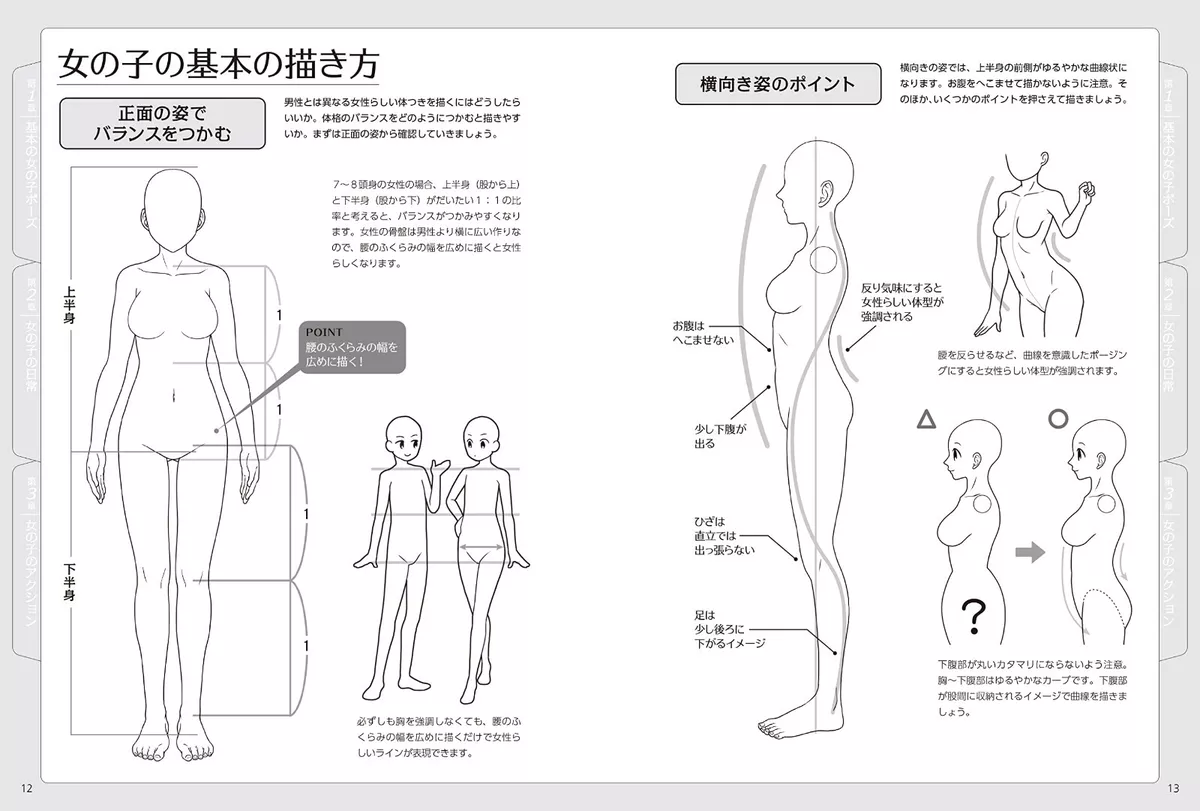 How to draw Anime Manga girls & body Japanese Book 2022 New