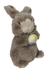 Gund Lil Whispers Gray Easter Bunny Holding Easter Egg Stuffed Animal 4061378 9"