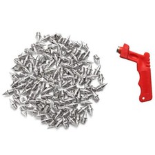 110 Pcs 1/4 Inch Stainless Steel Track and Cross Country Spikes w/ Spike Wrench